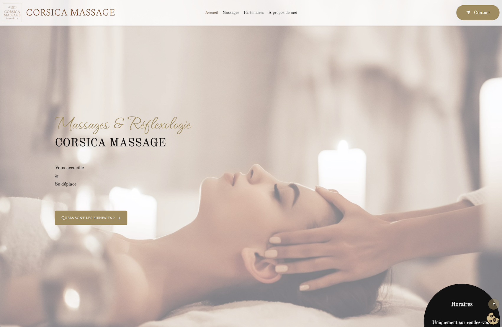 Header du template Massage, réalisé par JVFlex - Achat site internet pas cher en Lorraine, à Baccarat.